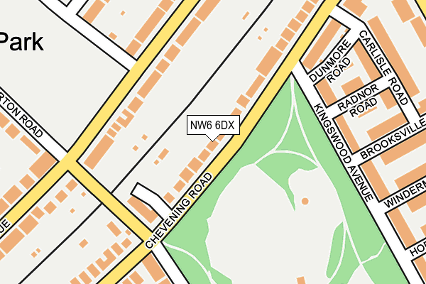NW6 6DX map - OS OpenMap – Local (Ordnance Survey) NW6 6DX map - OS OpenMap – Local (Ordnance Survey)