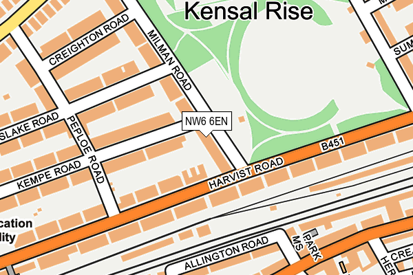 NW6 6EN map - OS OpenMap – Local (Ordnance Survey) NW6 6EN map - OS OpenMap – Local (Ordnance Survey)