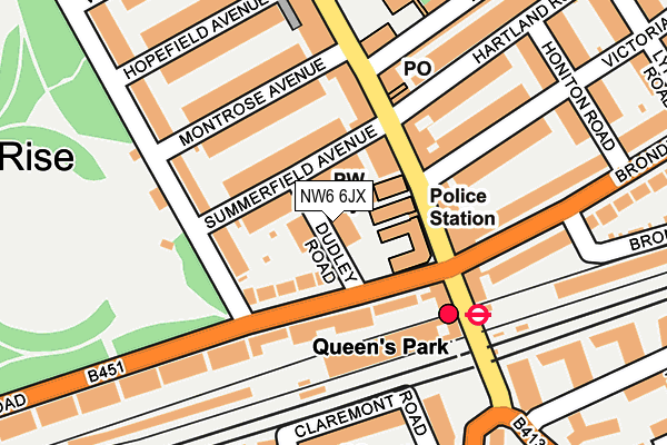 NW6 6JX map - OS OpenMap – Local (Ordnance Survey)