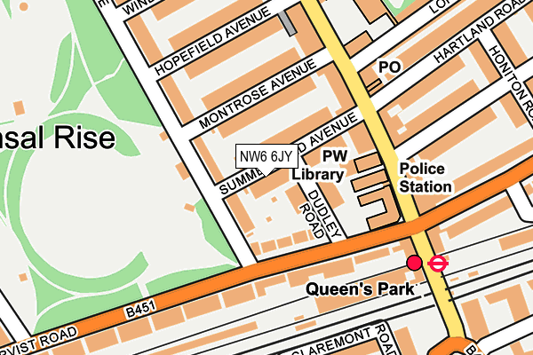 NW6 6JY map - OS OpenMap – Local (Ordnance Survey) NW6 6JY map - OS OpenMap – Local (Ordnance Survey)