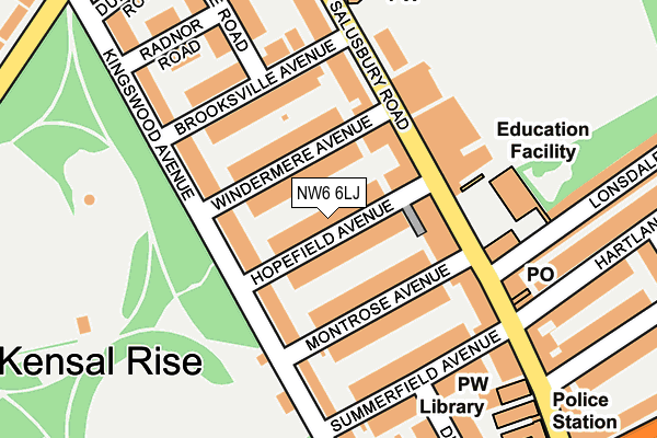 NW6 6LJ map - OS OpenMap – Local (Ordnance Survey) NW6 6LJ map - OS OpenMap – Local (Ordnance Survey)