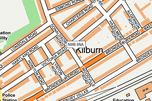 NW6 6NA map - OS OpenMap – Local (Ordnance Survey)