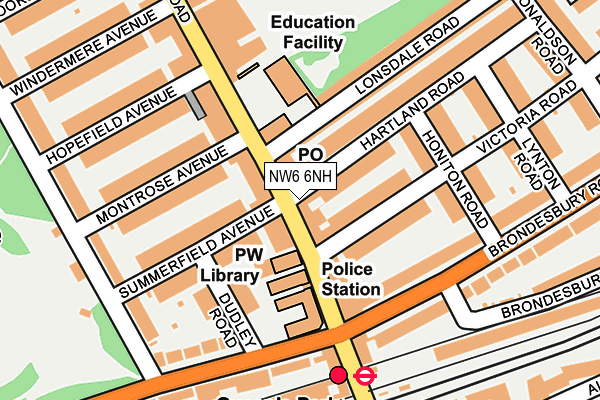 NW6 6NH map - OS OpenMap – Local (Ordnance Survey) NW6 6NH map - OS OpenMap – Local (Ordnance Survey)