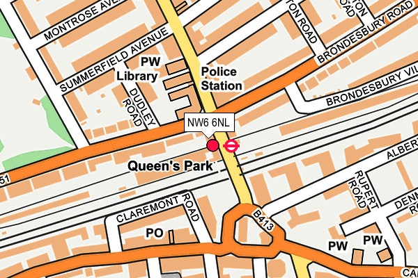 NW6 6NL map - OS OpenMap – Local (Ordnance Survey) NW6 6NL map - OS OpenMap – Local (Ordnance Survey)