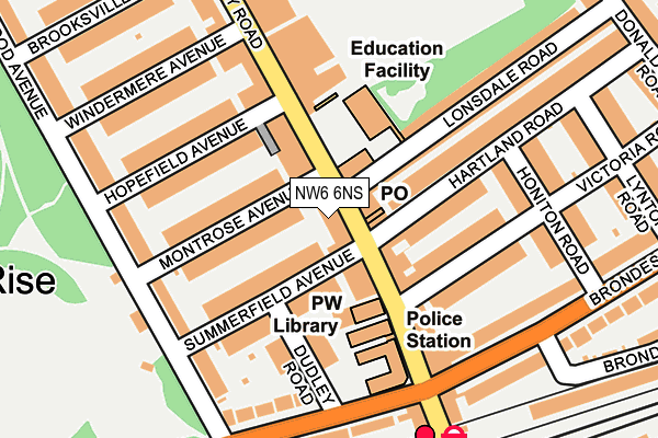 NW6 6NS map - OS OpenMap – Local (Ordnance Survey) NW6 6NS map - OS OpenMap – Local (Ordnance Survey)