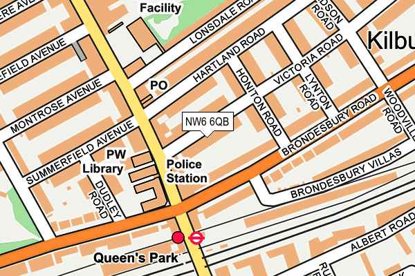 NW6 6QB map - OS OpenMap – Local (Ordnance Survey) NW6 6QB map - OS OpenMap – Local (Ordnance Survey)