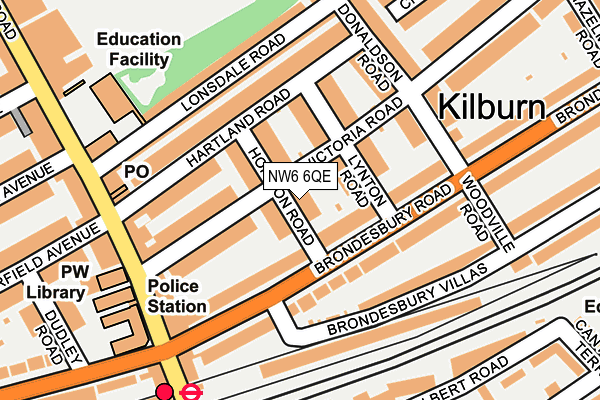 NW6 6QE map - OS OpenMap – Local (Ordnance Survey) NW6 6QE map - OS OpenMap – Local (Ordnance Survey)