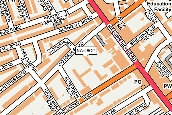 NW6 6QG map - OS OpenMap – Local (Ordnance Survey) NW6 6QG map - OS OpenMap – Local (Ordnance Survey)