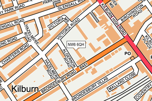NW6 6QH map - OS OpenMap – Local (Ordnance Survey) NW6 6QH map - OS OpenMap – Local (Ordnance Survey)