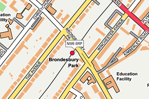 NW6 6RP map - OS OpenMap – Local (Ordnance Survey) NW6 6RP map - OS OpenMap – Local (Ordnance Survey)