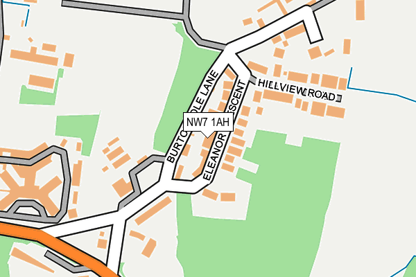 NW7 1AH map - OS OpenMap – Local (Ordnance Survey) NW7 1AH map - OS OpenMap – Local (Ordnance Survey)