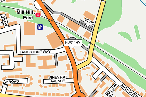 NW7 1HY map - OS OpenMap – Local (Ordnance Survey) NW7 1HY map - OS OpenMap – Local (Ordnance Survey)
