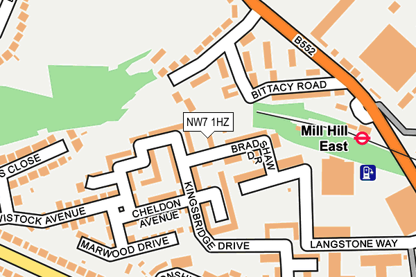 NW7 1HZ map - OS OpenMap – Local (Ordnance Survey) NW7 1HZ map - OS OpenMap – Local (Ordnance Survey)
