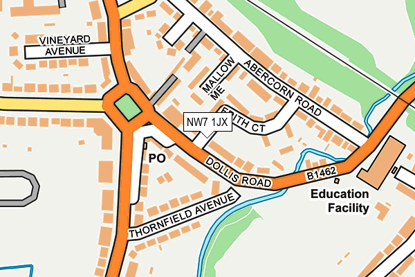 NW7 1JX map - OS OpenMap – Local (Ordnance Survey) NW7 1JX map - OS OpenMap – Local (Ordnance Survey)