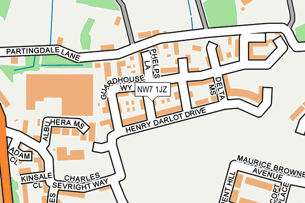 NW7 1JZ map - OS OpenMap – Local (Ordnance Survey) NW7 1JZ map - OS OpenMap – Local (Ordnance Survey)