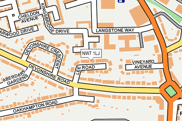 NW7 1LJ map - OS OpenMap – Local (Ordnance Survey) NW7 1LJ map - OS OpenMap – Local (Ordnance Survey)
