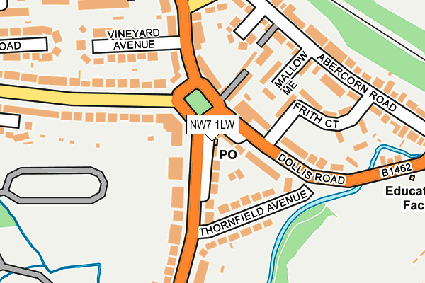 NW7 1LW map - OS OpenMap – Local (Ordnance Survey) NW7 1LW map - OS OpenMap – Local (Ordnance Survey)