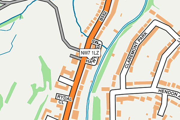 NW7 1LZ map - OS OpenMap – Local (Ordnance Survey) NW7 1LZ map - OS OpenMap – Local (Ordnance Survey)