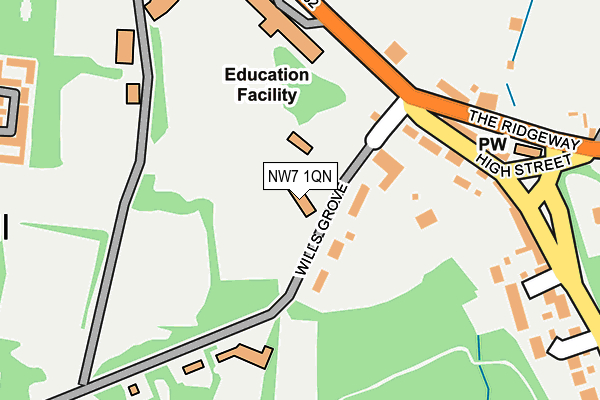 NW7 1QN map - OS OpenMap – Local (Ordnance Survey) NW7 1QN map - OS OpenMap – Local (Ordnance Survey)