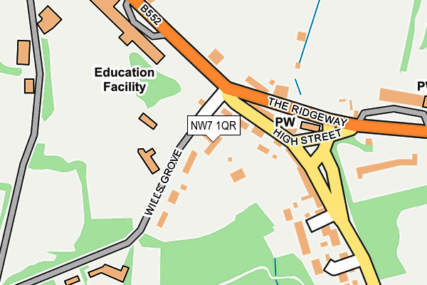NW7 1QR map - OS OpenMap – Local (Ordnance Survey) NW7 1QR map - OS OpenMap – Local (Ordnance Survey)