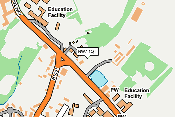 NW7 1QT map - OS OpenMap – Local (Ordnance Survey) NW7 1QT map - OS OpenMap – Local (Ordnance Survey)