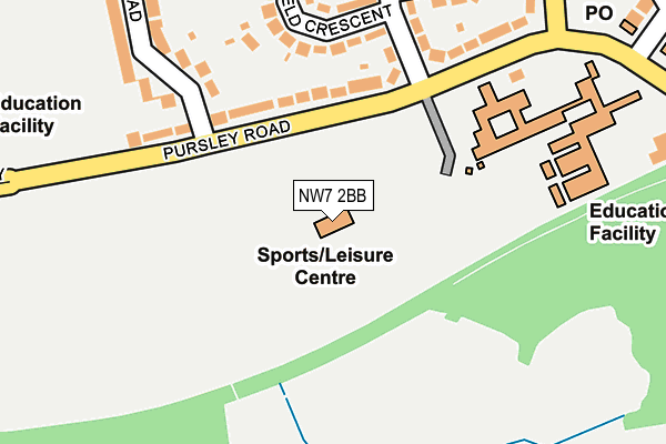 NW7 2BB map - OS OpenMap – Local (Ordnance Survey) NW7 2BB map - OS OpenMap – Local (Ordnance Survey)