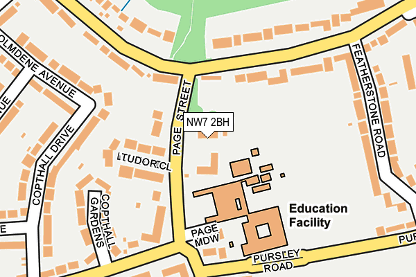 NW7 2BH map - OS OpenMap – Local (Ordnance Survey) NW7 2BH map - OS OpenMap – Local (Ordnance Survey)