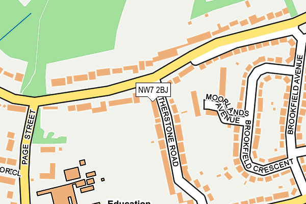 NW7 2BJ map - OS OpenMap – Local (Ordnance Survey) NW7 2BJ map - OS OpenMap – Local (Ordnance Survey)