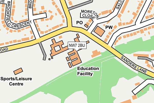 NW7 2BU map - OS OpenMap – Local (Ordnance Survey) NW7 2BU map - OS OpenMap – Local (Ordnance Survey)
