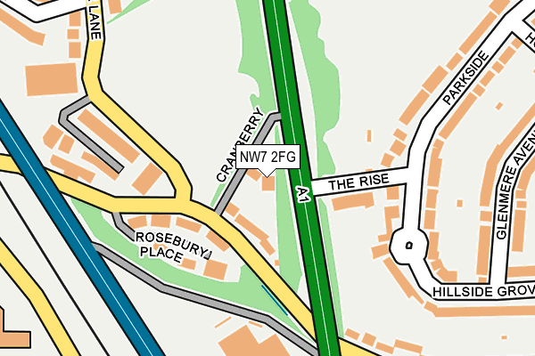 NW7 2FG map - OS OpenMap – Local (Ordnance Survey) NW7 2FG map - OS OpenMap – Local (Ordnance Survey)