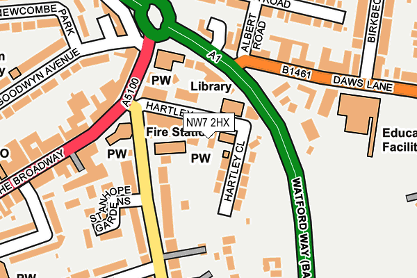 NW7 2HX map - OS OpenMap – Local (Ordnance Survey) NW7 2HX map - OS OpenMap – Local (Ordnance Survey)