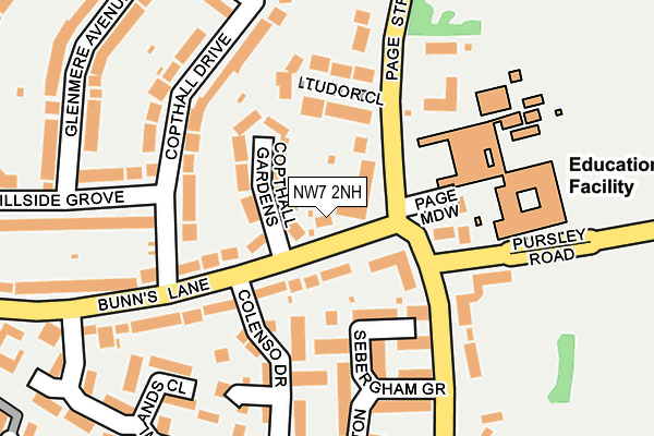 NW7 2NH map - OS OpenMap – Local (Ordnance Survey) NW7 2NH map - OS OpenMap – Local (Ordnance Survey)