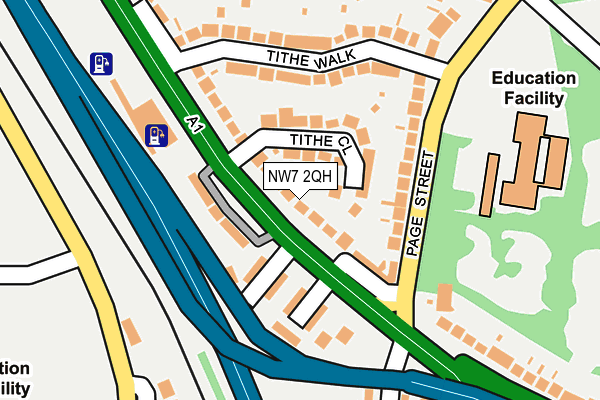 NW7 2QH map - OS OpenMap – Local (Ordnance Survey) NW7 2QH map - OS OpenMap – Local (Ordnance Survey)