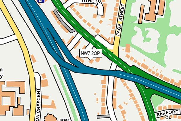 NW7 2QP map - OS OpenMap – Local (Ordnance Survey) NW7 2QP map - OS OpenMap – Local (Ordnance Survey)