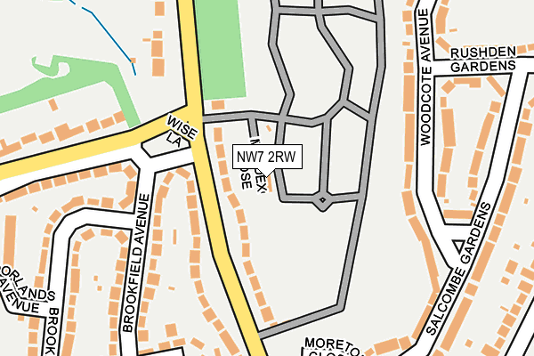 NW7 2RW map - OS OpenMap – Local (Ordnance Survey) NW7 2RW map - OS OpenMap – Local (Ordnance Survey)