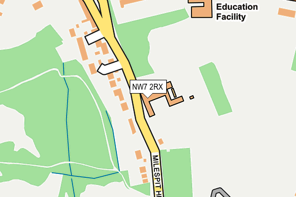 NW7 2RX map - OS OpenMap – Local (Ordnance Survey) NW7 2RX map - OS OpenMap – Local (Ordnance Survey)