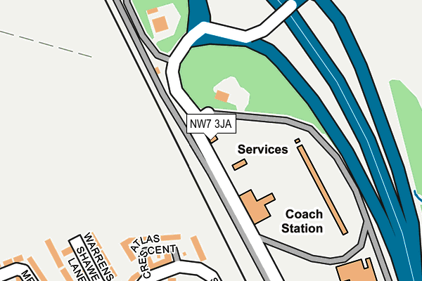 NW7 3JA map - OS OpenMap – Local (Ordnance Survey) NW7 3JA map - OS OpenMap – Local (Ordnance Survey)