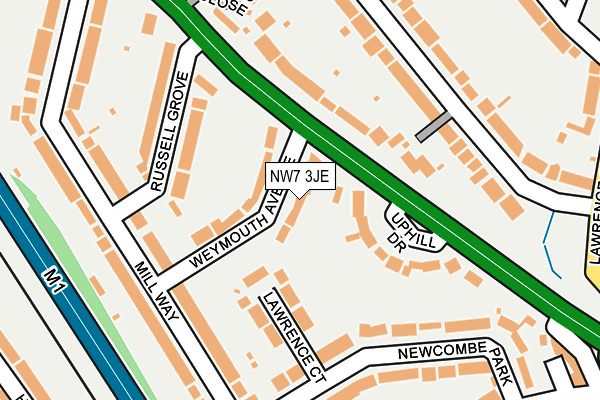 NW7 3JE map - OS OpenMap – Local (Ordnance Survey) NW7 3JE map - OS OpenMap – Local (Ordnance Survey)