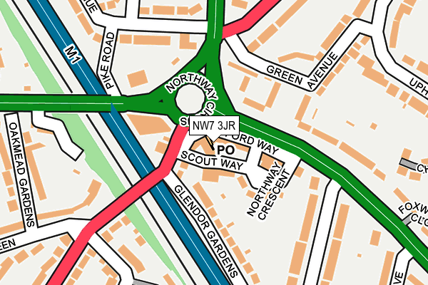 NW7 3JR map - OS OpenMap – Local (Ordnance Survey) NW7 3JR map - OS OpenMap – Local (Ordnance Survey)