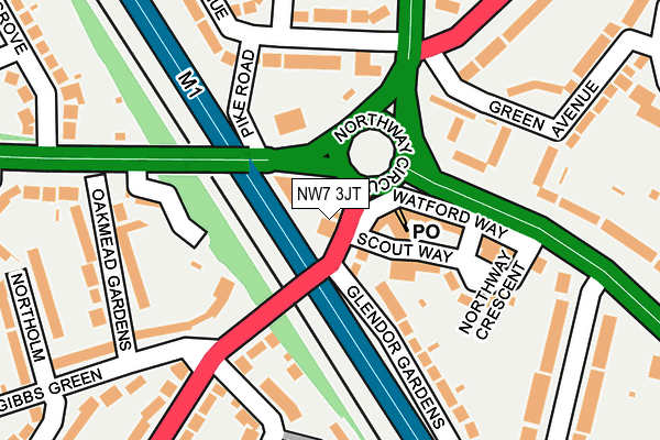 NW7 3JT map - OS OpenMap – Local (Ordnance Survey) NW7 3JT map - OS OpenMap – Local (Ordnance Survey)