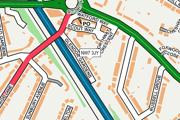 NW7 3JY map - OS OpenMap – Local (Ordnance Survey) NW7 3JY map - OS OpenMap – Local (Ordnance Survey)