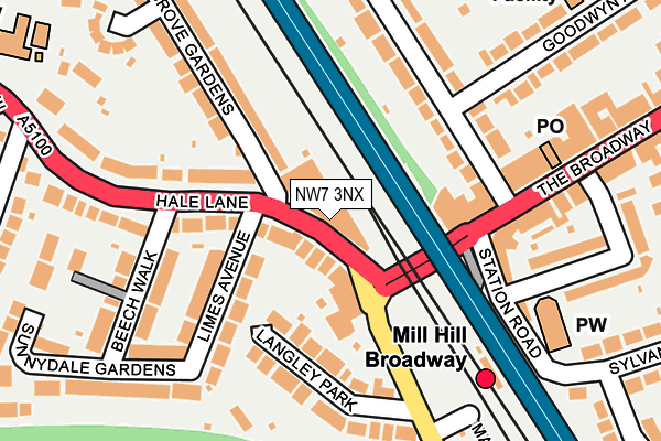 NW7 3NX map - OS OpenMap – Local (Ordnance Survey) NW7 3NX map - OS OpenMap – Local (Ordnance Survey)