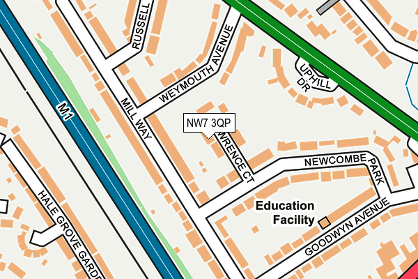 NW7 3QP map - OS OpenMap – Local (Ordnance Survey) NW7 3QP map - OS OpenMap – Local (Ordnance Survey)