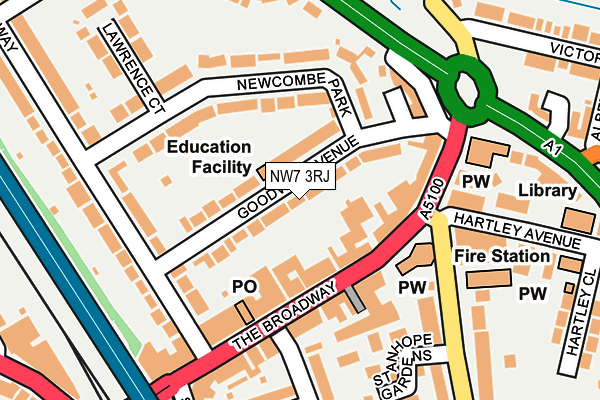 NW7 3RJ map - OS OpenMap – Local (Ordnance Survey) NW7 3RJ map - OS OpenMap – Local (Ordnance Survey)