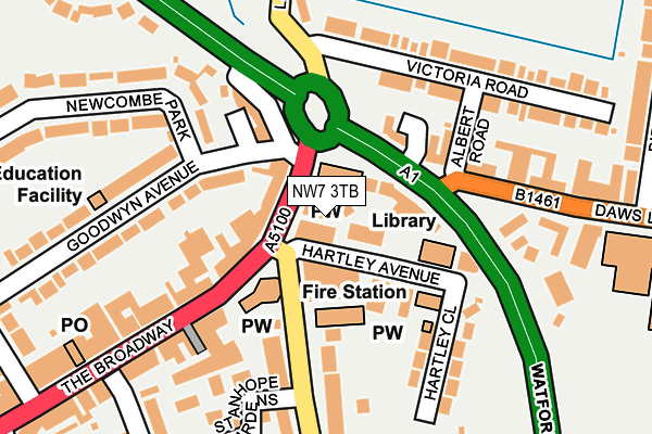 NW7 3TB map - OS OpenMap – Local (Ordnance Survey) NW7 3TB map - OS OpenMap – Local (Ordnance Survey)