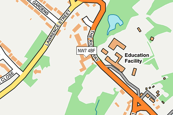 NW7 4BF map - OS OpenMap – Local (Ordnance Survey) NW7 4BF map - OS OpenMap – Local (Ordnance Survey)