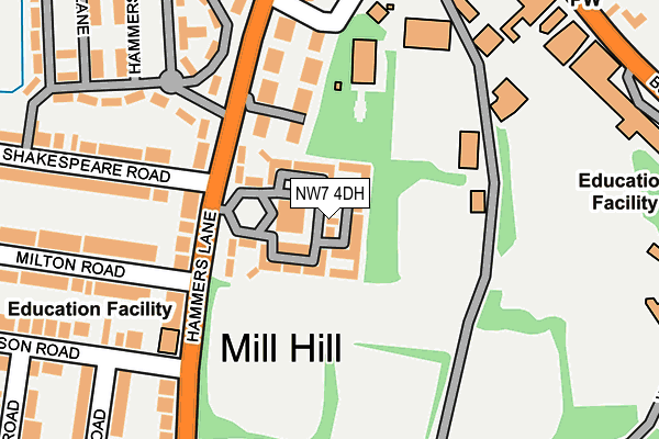 NW7 4DH map - OS OpenMap – Local (Ordnance Survey) NW7 4DH map - OS OpenMap – Local (Ordnance Survey)