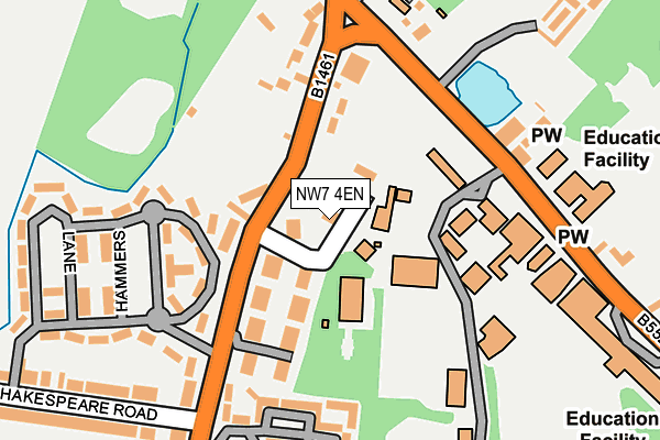NW7 4EN map - OS OpenMap – Local (Ordnance Survey) NW7 4EN map - OS OpenMap – Local (Ordnance Survey)
