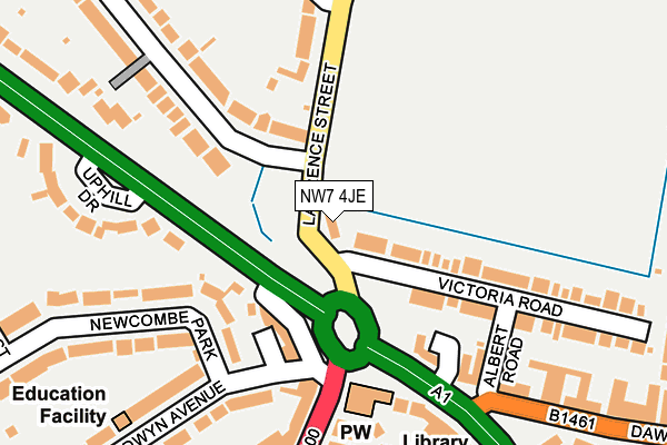 NW7 4JE map - OS OpenMap – Local (Ordnance Survey) NW7 4JE map - OS OpenMap – Local (Ordnance Survey)