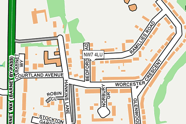 NW7 4LU map - OS OpenMap – Local (Ordnance Survey) NW7 4LU map - OS OpenMap – Local (Ordnance Survey)